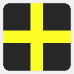 St. David's Flag Wales Welsh Quadratischer Aufkleber