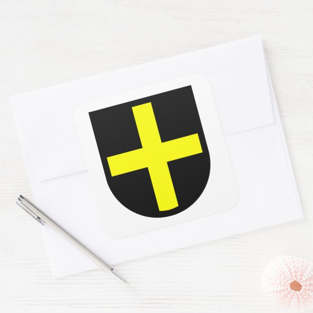 St. David's Shield Quadratischer Aufkleber (Umschlag)