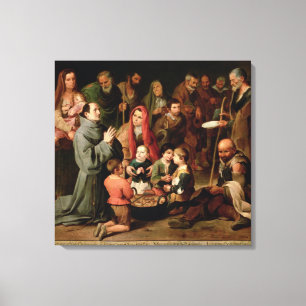 St. Diego von Alcala Essen für die Armen Leinwanddruck