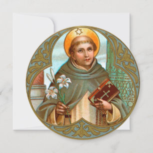 St. Dominic (BK 07) Runde Flach Grußkarte