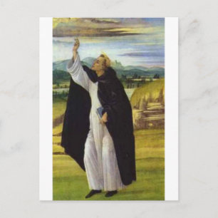 St. Dominic by Botticelli Postcard Postkarte