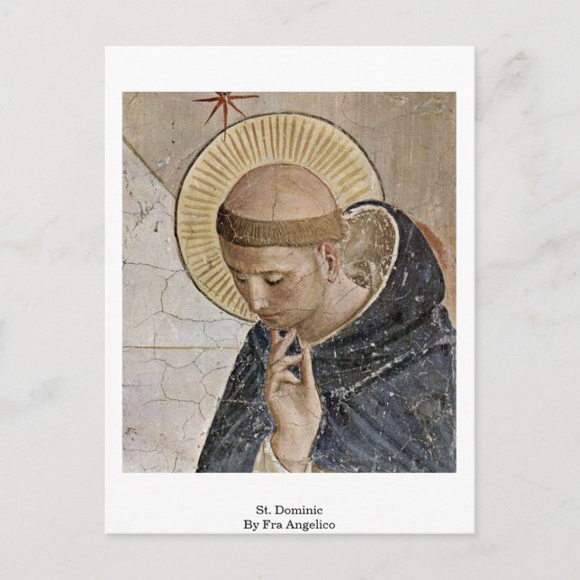 St. Dominic By Fra Angelico Postkarte (Vorderseite)