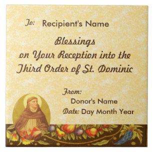 St. Dominic de Guzman (PM 02) -> Heiliger Dominiku Fliese