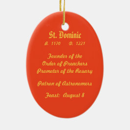 St. Dominic de Guzman (PM 02) Keramikornament