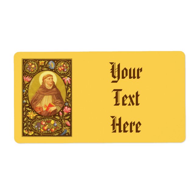 St. Dominic de Guzman (PM 02) Large NBMP Étiquette (Devant)