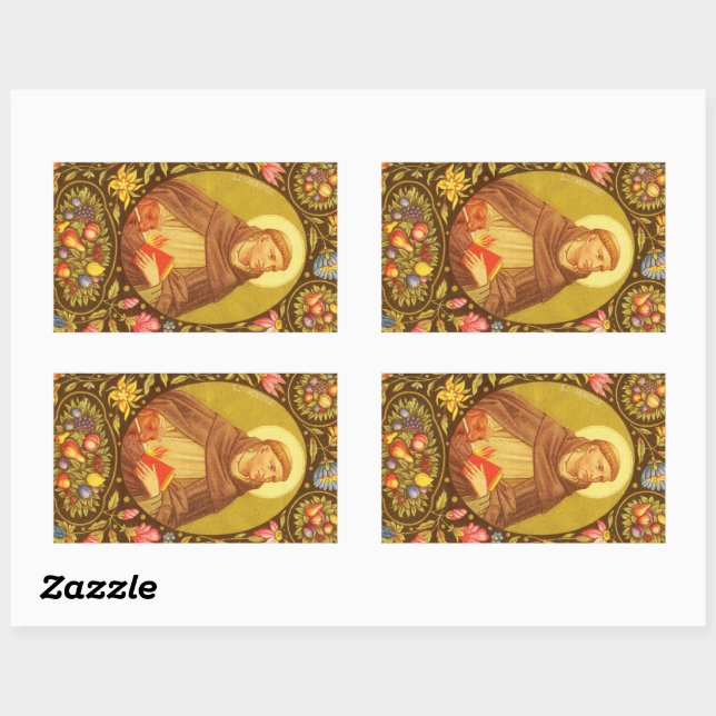 St. Dominic de Guzman (PM 02) Rechteckiger Aufkleber (Blatt)