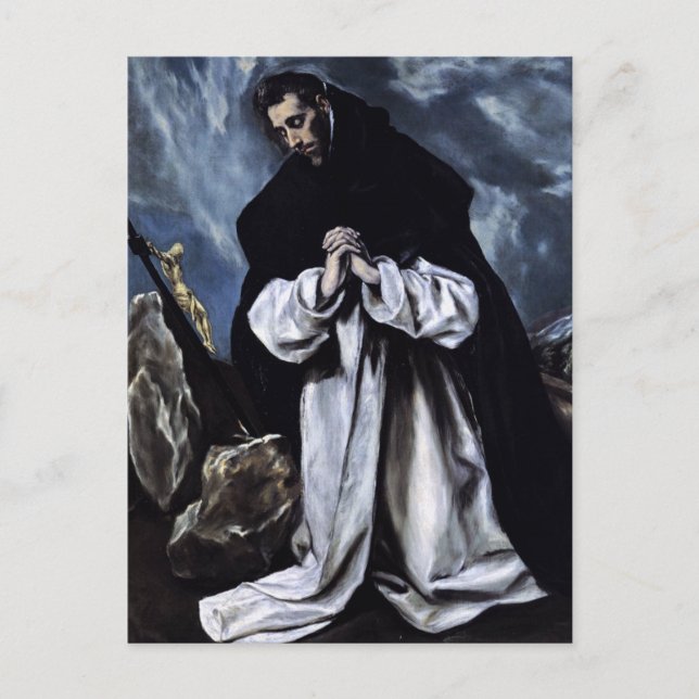 St. Dominic Gebet durch El Greco Postkarte (Vorderseite)