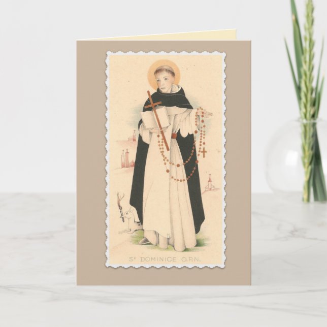 St Dominic mit dem Rosenbeet Karte (Vorderseite)