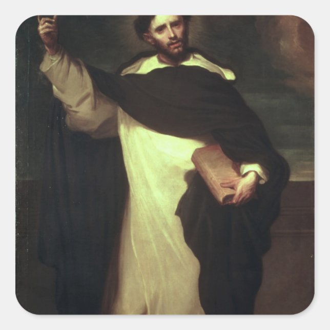 St Dominic Quadratischer Aufkleber (Vorderseite)