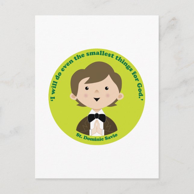 St. Dominic Savio Postkarte (Vorderseite)