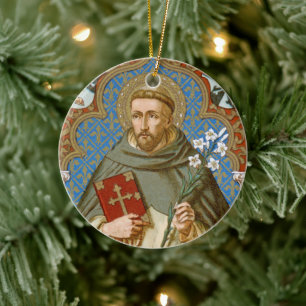 St. Dominikus de Guzman (BK 011) Keramik Ornament
