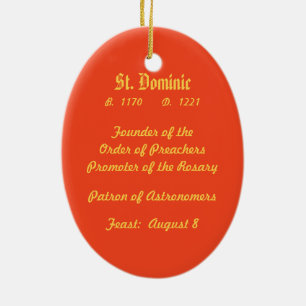 St. Dominikus de Guzman (PM 02) Keramikornament