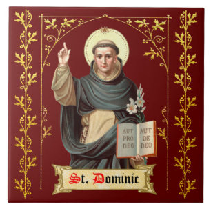 St. Dominikus predigend (BEN 002) Fliese