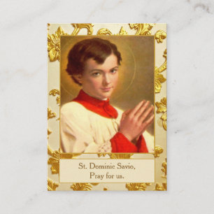 St. Dominikus Savio Kommunion Erinnerungsgebet Kar Visitenkarte