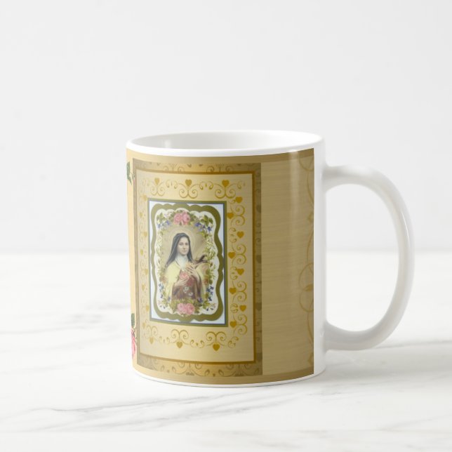 St d'or Therese le petit CADEAU de tasse de fleur (Droite)
