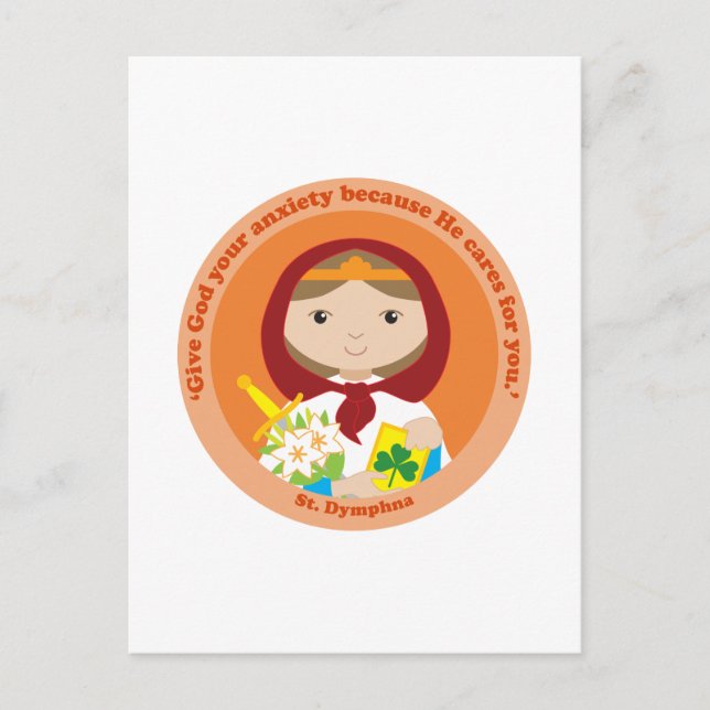 St. Dymphna Postkarte (Vorderseite)