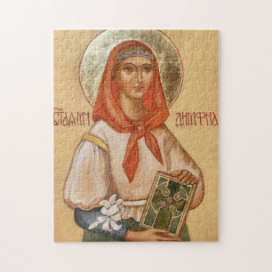 St. Dymphna von Irland Orthodoxe christliche Ikone