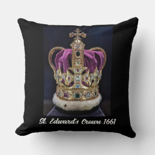St. Edward's Crown 1661 (bearbeitbarer Text) Kissen