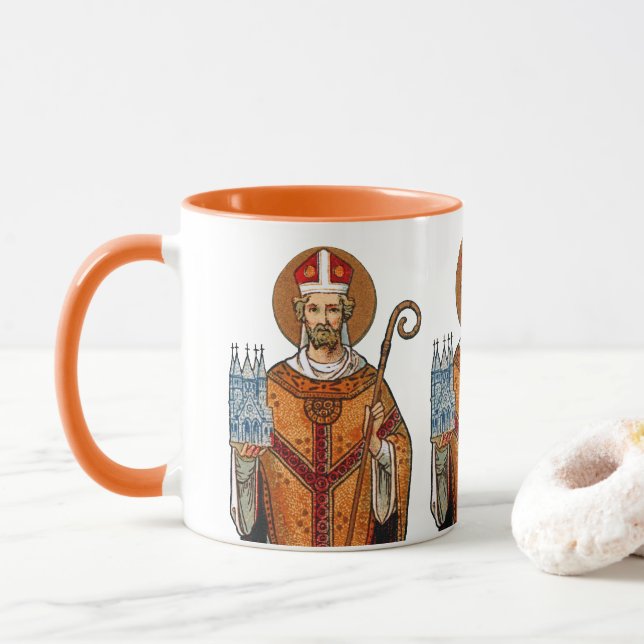 St. Eleutherius von Tournai (Detail; GD 01) Tasse (Mit Donut)