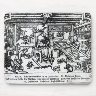 St. Eligius als Goldschmied in seiner Werkstatt Mousepad