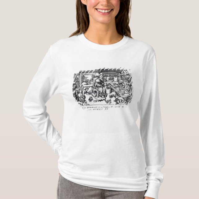 St. Eligius als Goldschmied in seiner Werkstatt T-Shirt (Vorderseite)