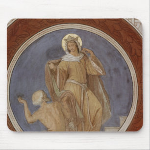St. Elisabeth, der einem Bettler ihren Mantel gibt Mousepad