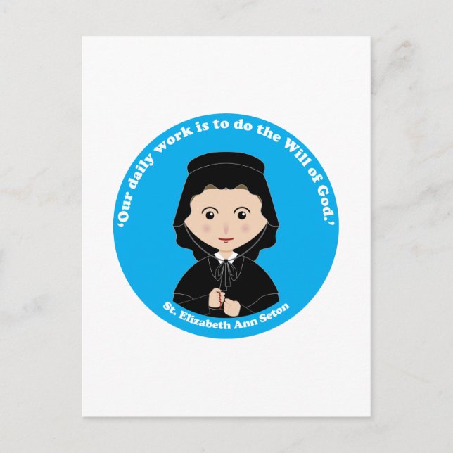 St. Elizabeth Ann Seton Postkarte (Vorderseite)