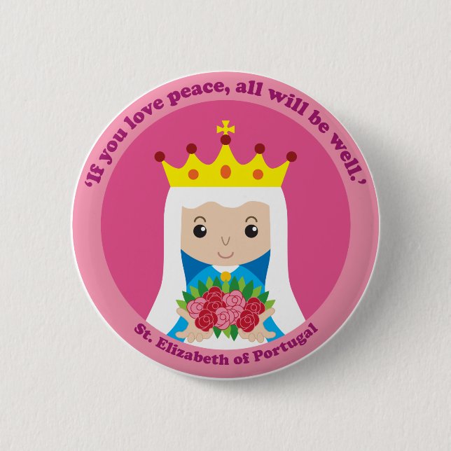 St. Elizabeth of Portugal Button (Vorderseite)