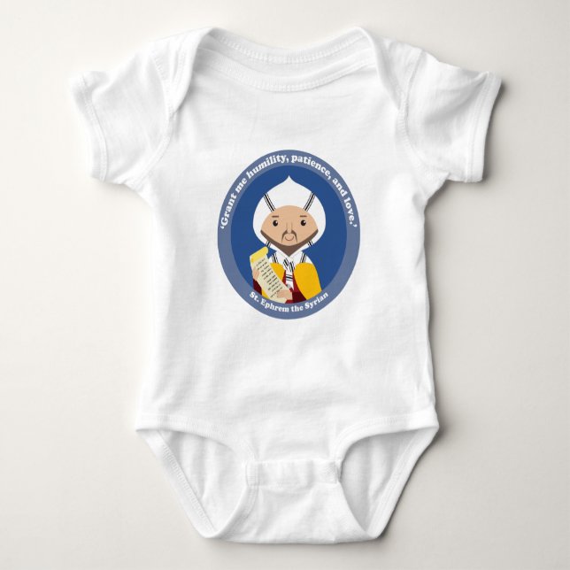 St. Ephrem von Syrien Baby Strampler (Vorderseite)