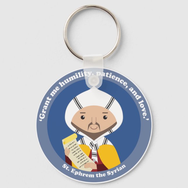 St. Ephrem von Syrien Schlüsselanhänger (Vorderseite)