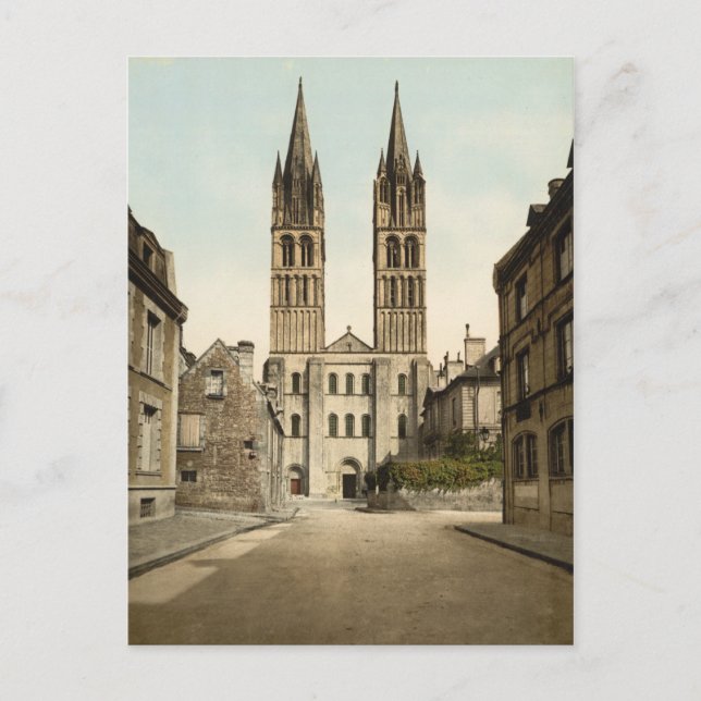 St Etienne Church, Caen, Frankreich Postkarte (Vorderseite)