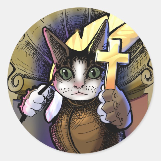 St. Expeditus, Schutzpatron der schnellen Auflösun Runder Aufkleber (Vorderseite)