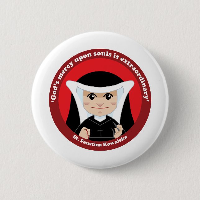 St. Faustina Kowalska Button (Vorderseite)