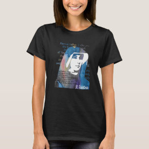 St Faustina Kowalska Große Liebe Katholischer Zita T-Shirt