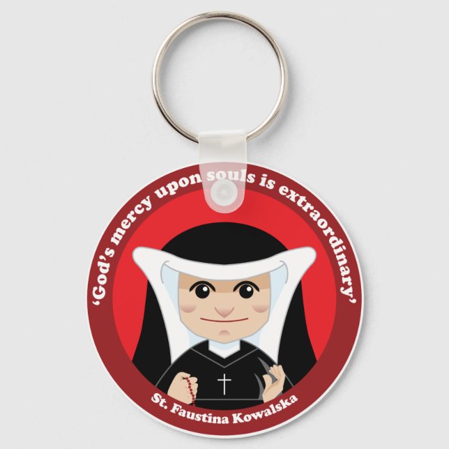 St. Faustina Kowalska Schlüsselanhänger (Vorderseite)