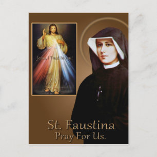 ST FAUSTINA POSTKARTE
