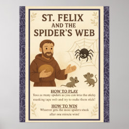 St. Felix Spiders Web Katholisches Saint-Game-Zeic Poster