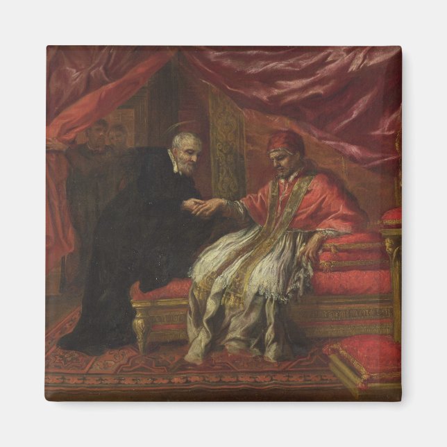 St. Filippo Neri Curing Pope Clemente VIII Magnet (Vorne)
