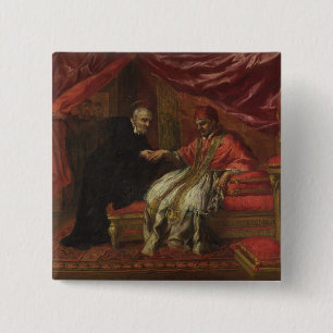 St. Filippo Neri, der Papst Clemente VIII kuriert Button