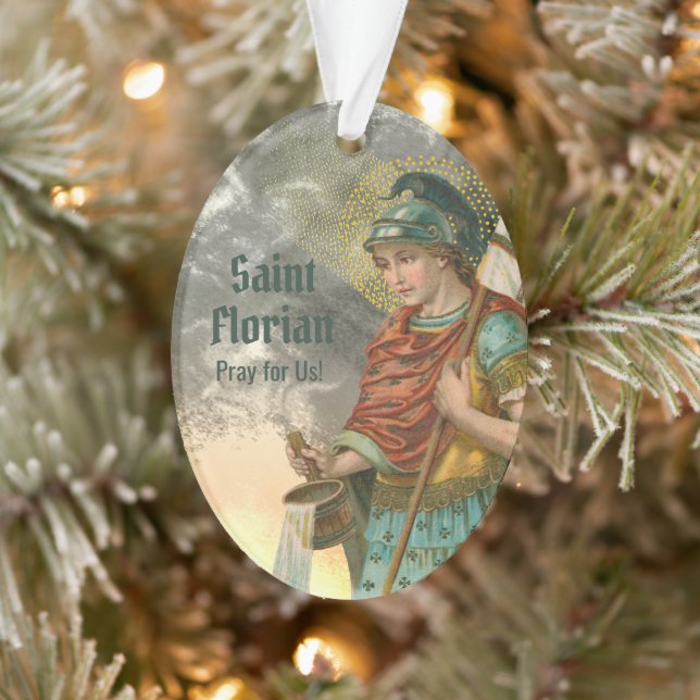 St. Florian avec seau (les deux; M 019) Acrylique (Arbre)