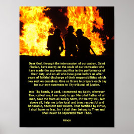 St. Florian Gebet (gesagt von Feuerwehrleuten) Poster