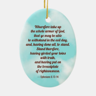 St. Florian mit Eimer (Clear Skies; M 019) Keramik Ornament