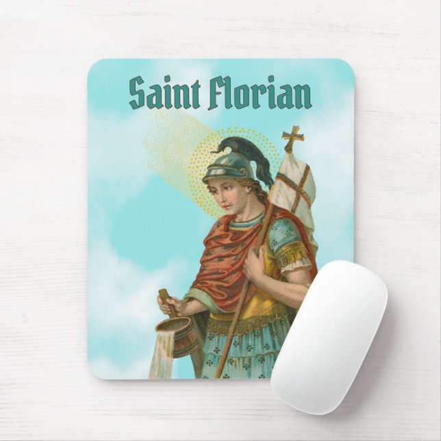 St. Florian mit Eimer (Clear Skies; M 019) Mousepad (Mit Mouse)