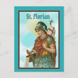 St. Florian mit Eimer (Clear Skies; M 019) Postc Postkarte