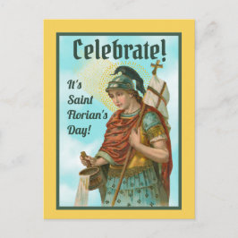 St. Florian mit Eimer (Clear Skies; M 019) Postkarte