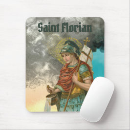 St. Florian mit Eimer (Rauch; M 019) Mousepad
