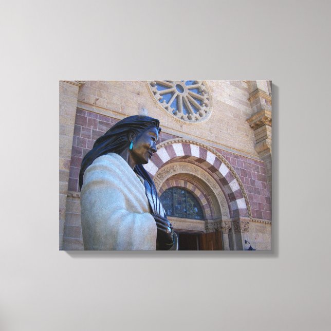 St. Francis Cathedral Santa Fe Kateri Tekakwitha Leinwanddruck (Vorderseite)