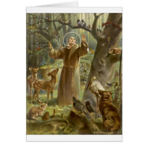 St Francis d'Assisi prêchant aux animaux