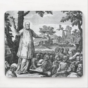 St Francis der Verkäufe, die zu predigen Mousepad