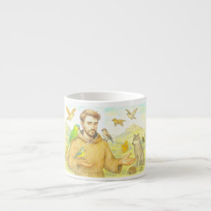 St. Francis - die Predigt für Vögel und Tiere Espressotasse
